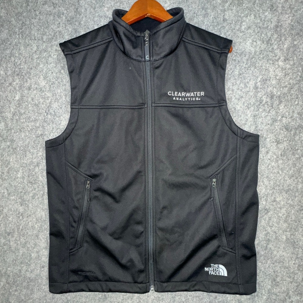 The North Face Vest Mens L Black WindWall Softshell Clearwater Analytics EUC